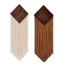 wall Art Decor, Macrame wall Hanging, 2 Pcs Boho Woven Tassel Home Decor for ...