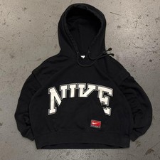 Womens Nike Cropped Spellout Hoodie SZ M