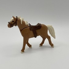 PLAYMOBIL Western Beige Horse Figure Saddle Bridle Toy Animal B5 Combi P&P