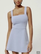 Reformation Eco Move Square Neck Blue Dress Women’s Size Small