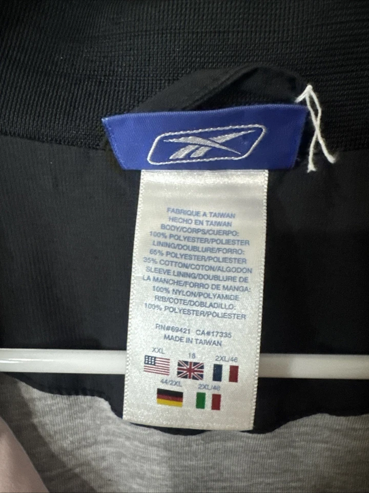 Chaqueta cortavientos vintage Reebok para mujer talla XXL forrada con cremallera completa años 90 Foto 2 de 4