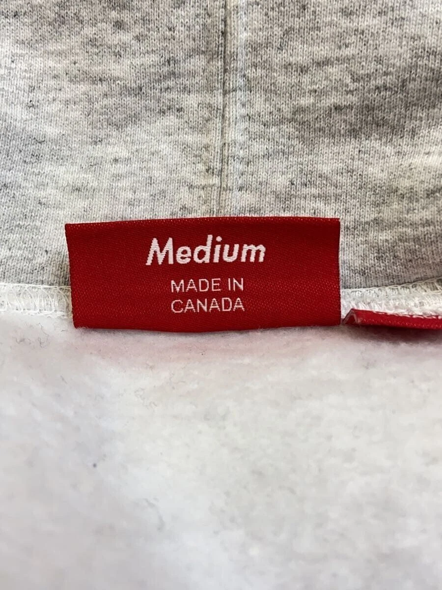 Supreme Felpa con Cappuccio 24AW Small Box Felpa con Cappuccio M Cotone Grigio con Macchia su