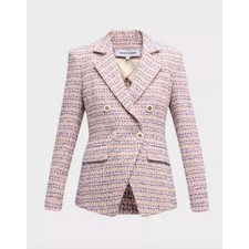 798 Veronica Beard Taja Dickey Jacket cotton-blend tweed blazer Size 10 NEW