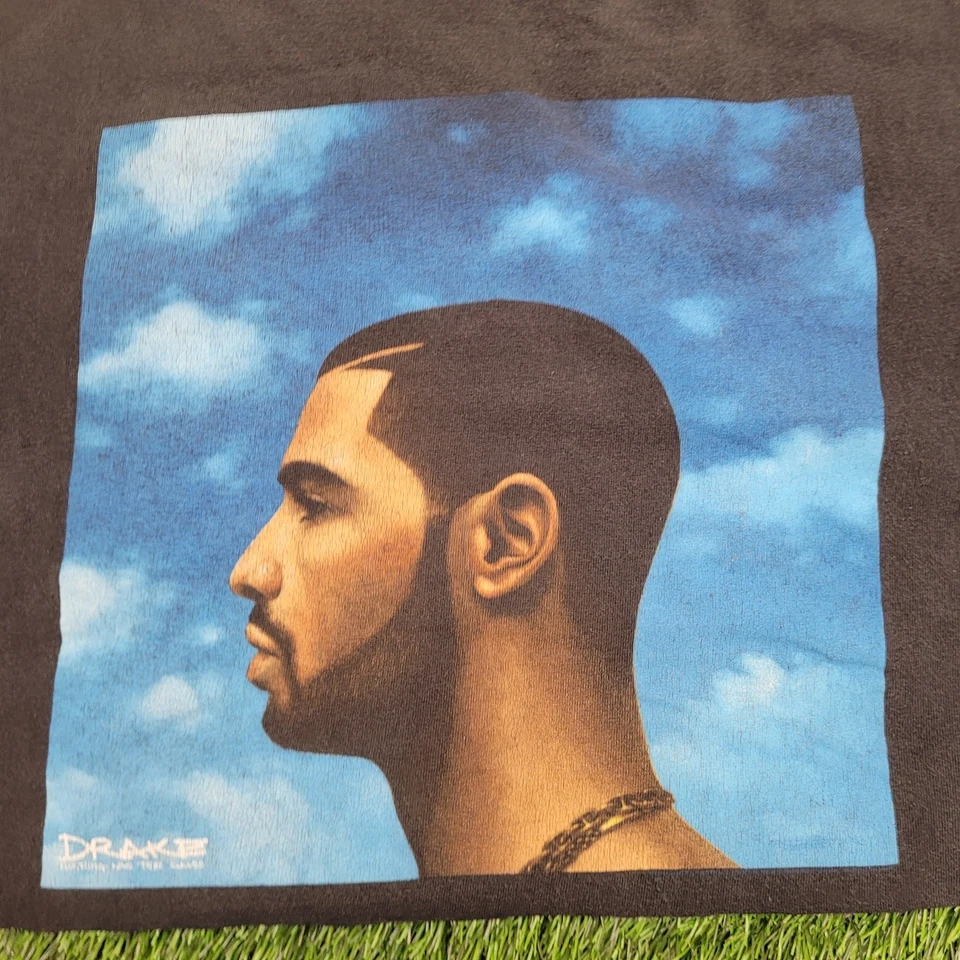Drake Nothing Was The Same Cropped Shirt Womens S/M 19x18 Faded Black Cotton Tee - Image 2 of 4