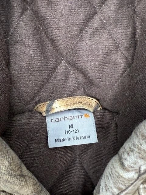 Carhartt Jacket Youth Medium 10-12 Realtree Xtra Hooded Quilted Zip Hunting - Image 4 of 4