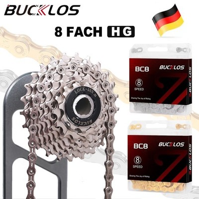 8 Fach 11-28/32T Kassette MTB Rennrad 116 Ketten 1/2''X 3/32'' für KMC Shimano HG 