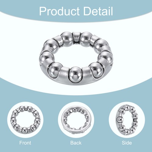 Bicycle Crank Ball Bearing 1/4"(6.35mm)x 9 Balls, 10pcs Replacement Ball Bearing - Picture 4 of 7