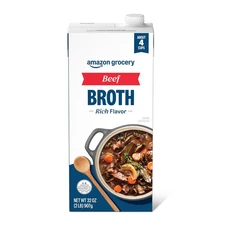 Amazon Grocery, Beef Broth, 32 Oz (Previously Amazon Fresh, Packaging May Vary)