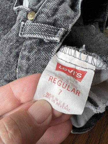 vtg levis 900 series kids boys black denim jeans 7 USA - Picture 4 of 4