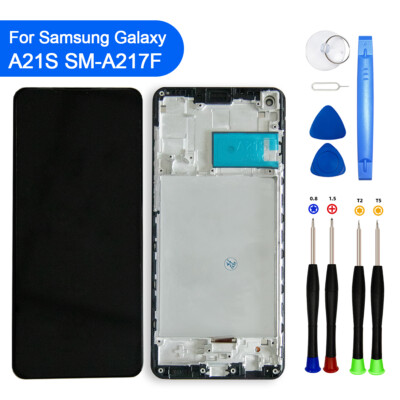 Display Für Samsung Galaxy A21s A217F A217M LCD Bildschirm Touch Screen + Rahmen
