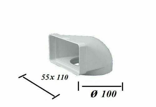Tubo e raccordi x cappa cucina rettangolare a scomparsa 55 x 220 mm e 55x110 mm - Bild 24 von 33