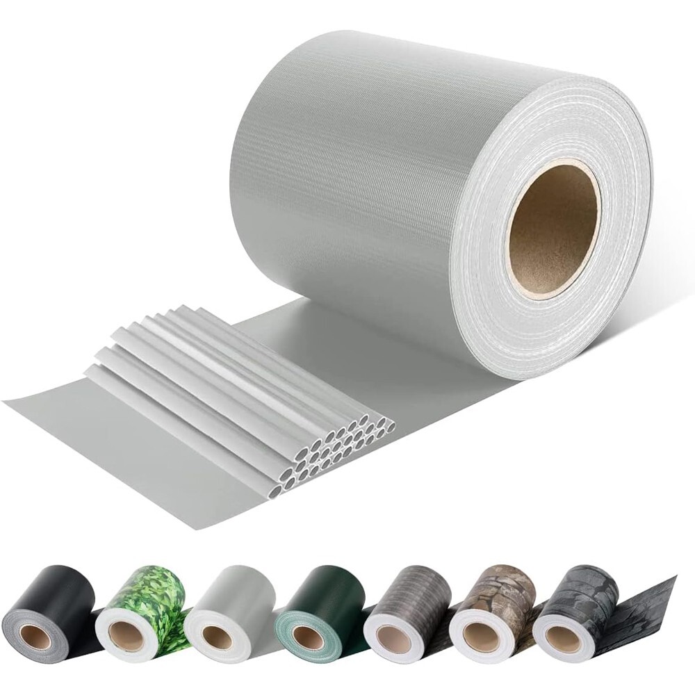 FASCIA FRANGIVISTA COPRENTE RINGHIERE PVC H.19cm L.35m GRIGIO C. + 20 CLIPS EFFE