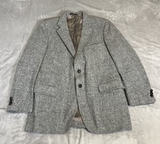 VTG Harris Tweed Sportcoat Men  s 40R Gray Handwoven Scottish Wool Blazer Jacket