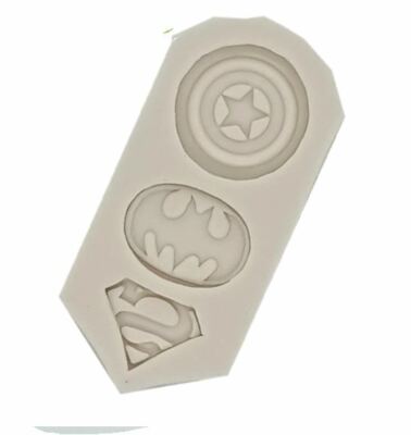 Super Heroes Silicone Mold Candy Chocolate Resin SMALL Batman Superman Comics