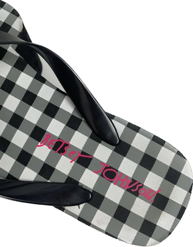 Betsey Johnson, L9/10, Negro, Blanco, Sandalias Mujer Foto 4 de 4
