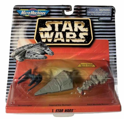 Micro Machines Star Wars Set Imperial Star Destroyer Tie Interceptor,1997 (B204)