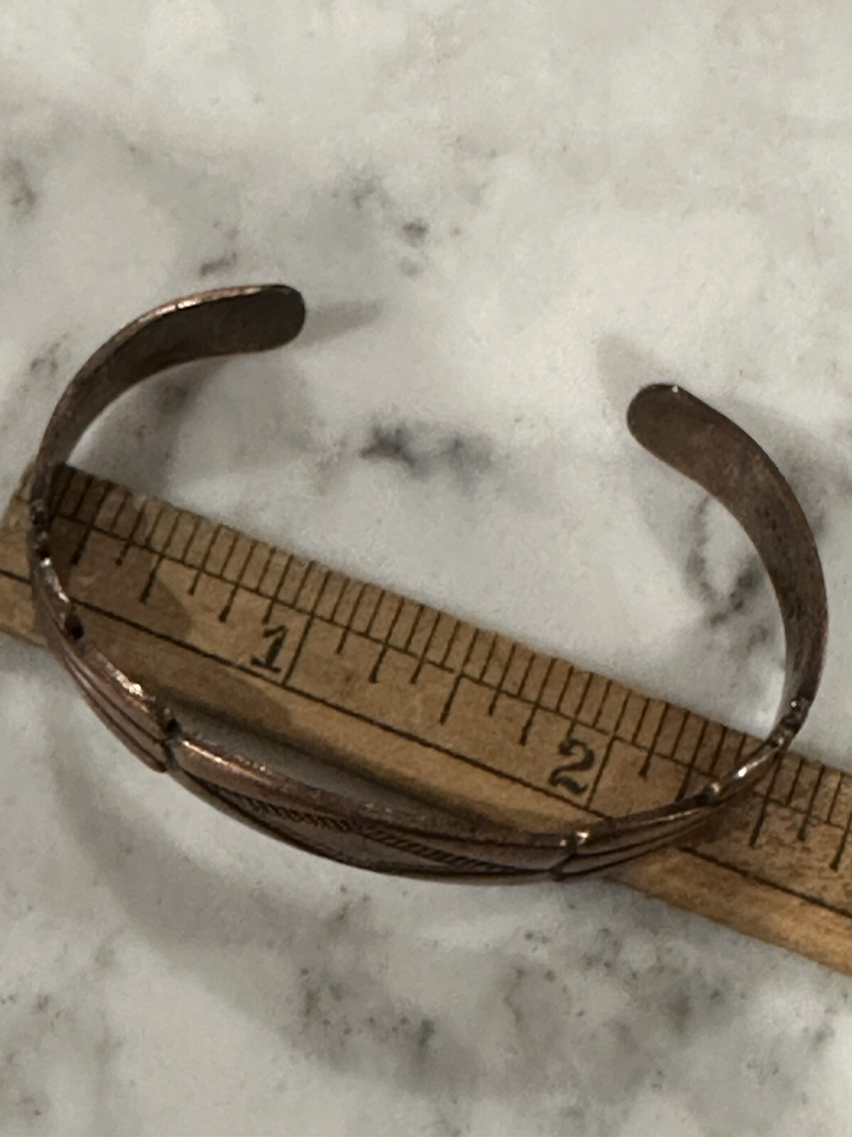 VTG. Solid Copper Bell? Trading Post Cuff Bracele… - image 11