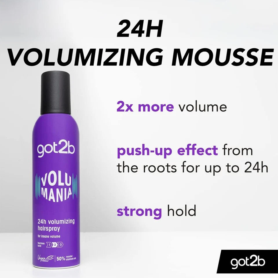 Schwarzkopf got2b Volumaniac Mousse For Insane Volume, 6 Pack of 250ml - Image 3 of 4