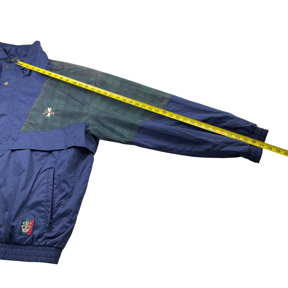 Sunice Men's Full Zip Lined Windbreaker Golf Jacket Navy/Green