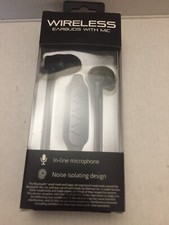 NEW Wireless Bluetooth Black Earbuds with Mic