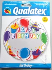 Qualatex Happy Birthday Helium Foil Balloon 18" Add a Name of Your Choice