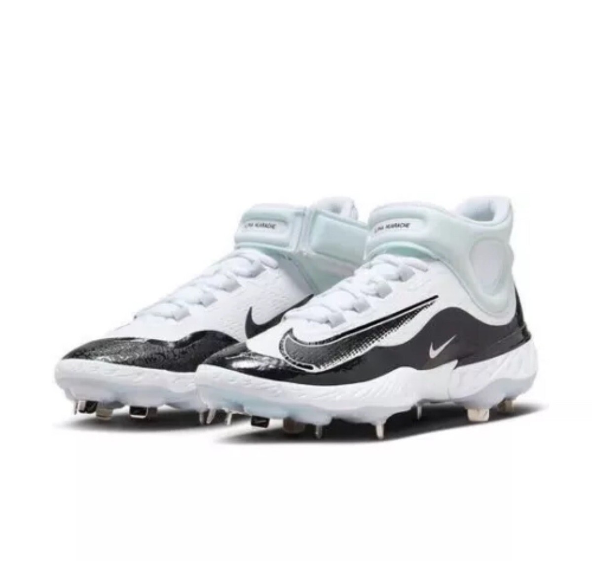 Size 7 Nike Men\'s Alpha Huarache Elite 4 Baseball Mid Cleats FD2744 101 NEW NIKE Alpha Huarache Elite 4 Mid Metal Baseball Cleats Men main image 3