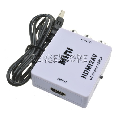 1080P Mini HDMI zu RCA Composite Audio Video AV CVBS Adapter Konverter für HDTV- - Bild 1 von 7