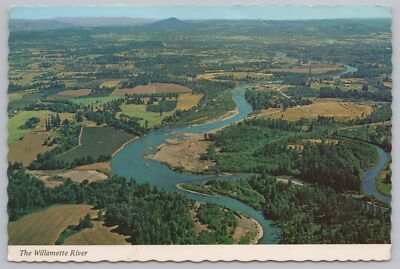 Aerial View~The Willamette River @ Junction With McKenzie River~Continental PC
