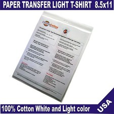 25 Iron-On Heat Transfer Paper 11x17 for Black and Dark T-shirt Cotton
