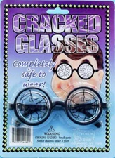 Cracked Glasses Novelty 50's Nerd Fancy Dress Up Halloween Costume Accessory