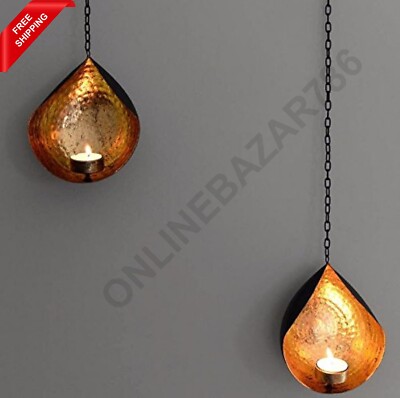 Metal Wall Sconces Tealight Candle Holders Wall Hanging - Set of 2 Free Shipping