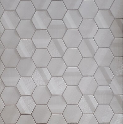 Modern Lamborghini Hexagon taupe metallic fabric textured Wallpaper Geometric 3D