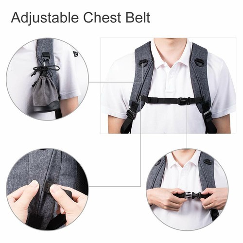 K&FConcept Camera Backpack Professional Large Bag Laptop Waterproof for DSLR SLR - Picture 9 of 10
