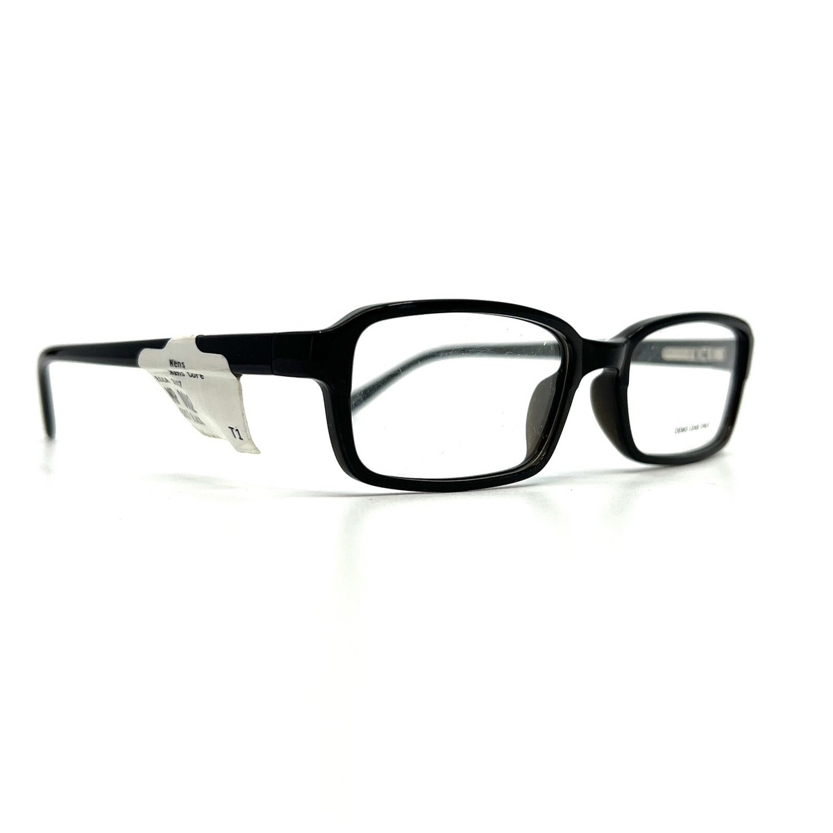 MP 0002 BK Black Mens Rectangle Full Rim Eyeglasses 53-17