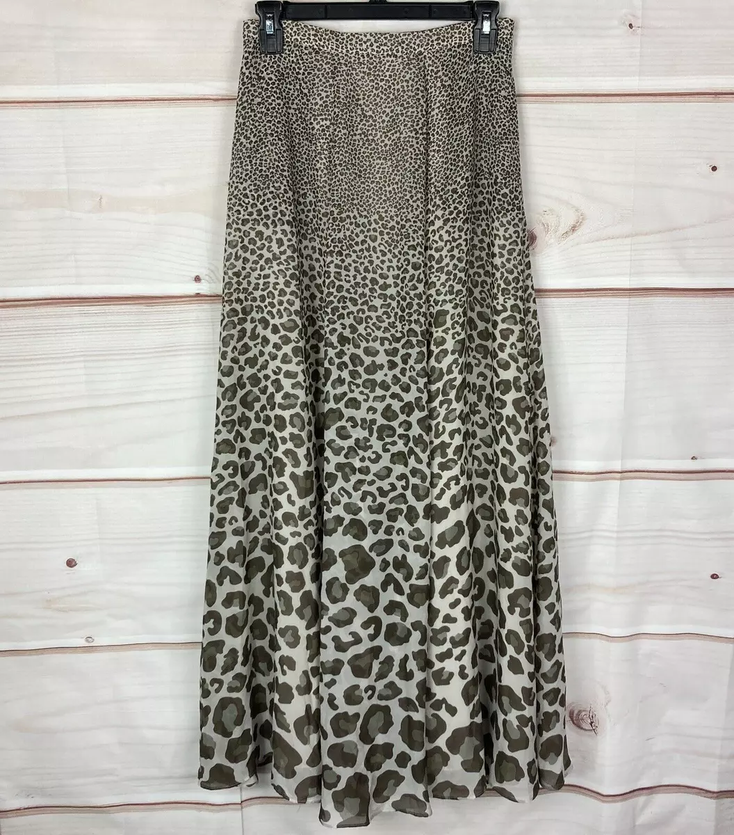 Flowy leopard skirt sale