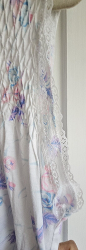 Camicia da notte ASHLEY TAYLOR II ricamata floreale taglia M 100% cotone babydoll - Foto 4 di 7