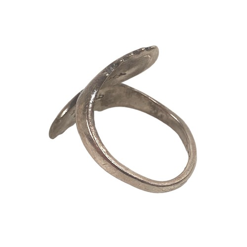 Siam Niello Ring Womens 7.25 Sterling Silver 925 Bypass Thai Dancer Goddess VTG - Picture 9 of 13