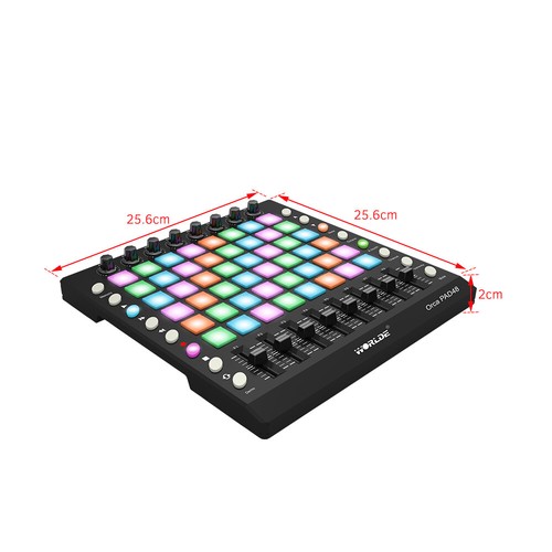 worlde ORCA PAD48 Controller PRO USB MIDI Audio Drum Pad 48 Pads RGB Backlit - Picture 12 of 12