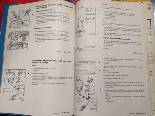 MANUEL REPARATION ATELIER VOLKSWAGEN BOITE N° 3 +- 300 PAGES GOLF + VENTO 1992 - Photo 6/14