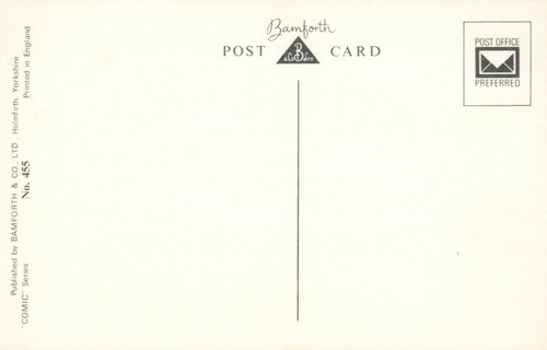 VINTAGE RUDE COMIC BAMFORTH UNION DOWN TOOLS LADS - WE'RE ON STRIKE POSTCARD - Picture 2 of 2