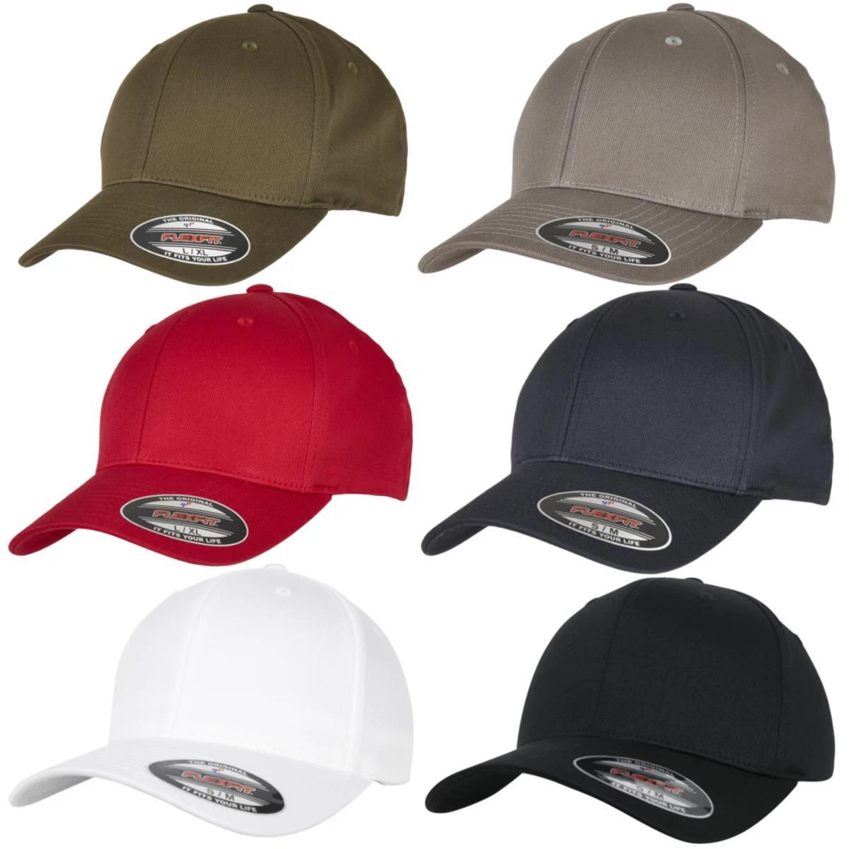 Flexfit Organic Cotton Baseball Cap Cap Beanie Yupoong 6Panel Full
