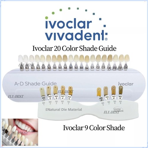 Ivoclar Vivadent Dental Shade Guide A-D 20 IPS or Natural Die ND1-9 Bleach Teeth - 第 1/15 張圖片