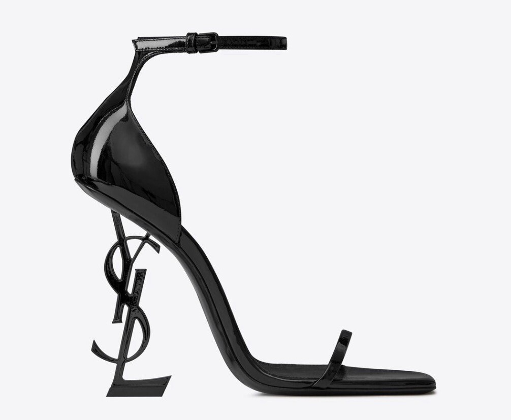 NUOVI sandali décolleté Saint Laurent neri opyum scarpe cinturino alla caviglia taglia 36 $1350