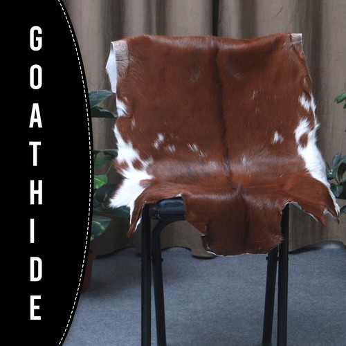 Premium Dark Brown Goat Hide Rug – Natural Hair-On Leather, Stylish & Versatile - Picture 6 of 10