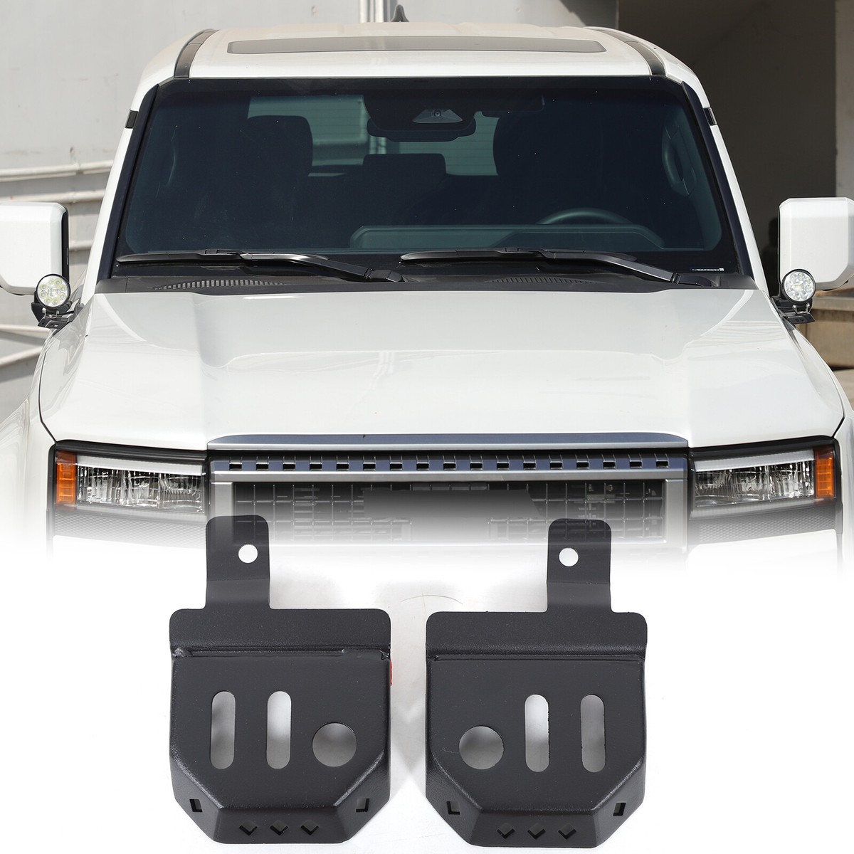 LED Pod Hood Ditch Light Mount Brackets For Toyota Land Cruiser