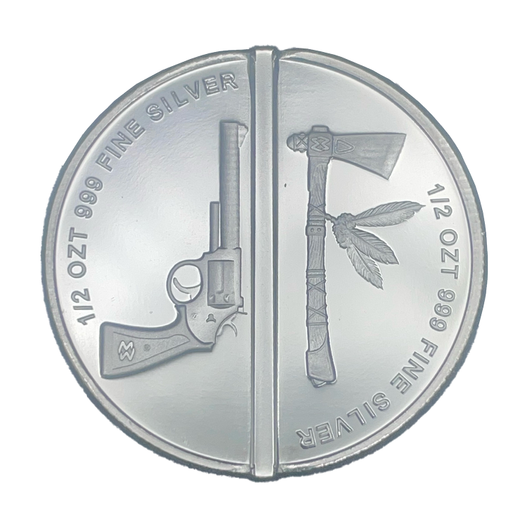 Divisible Silver Western Warrior Round 1 Troy ounce oz (31.1g