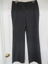 Classiques Entier Wool blend Check Textured Tapered Wide leg Gray pants 4 NWOT