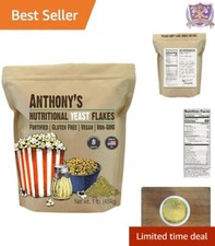 Nutritional Yeast Flakes 1 lb Fortified Gluten Free Protein Source