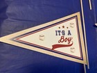 baseball Baby Boy baby shower pennant flag centerpieces, set of 10 — photo 7