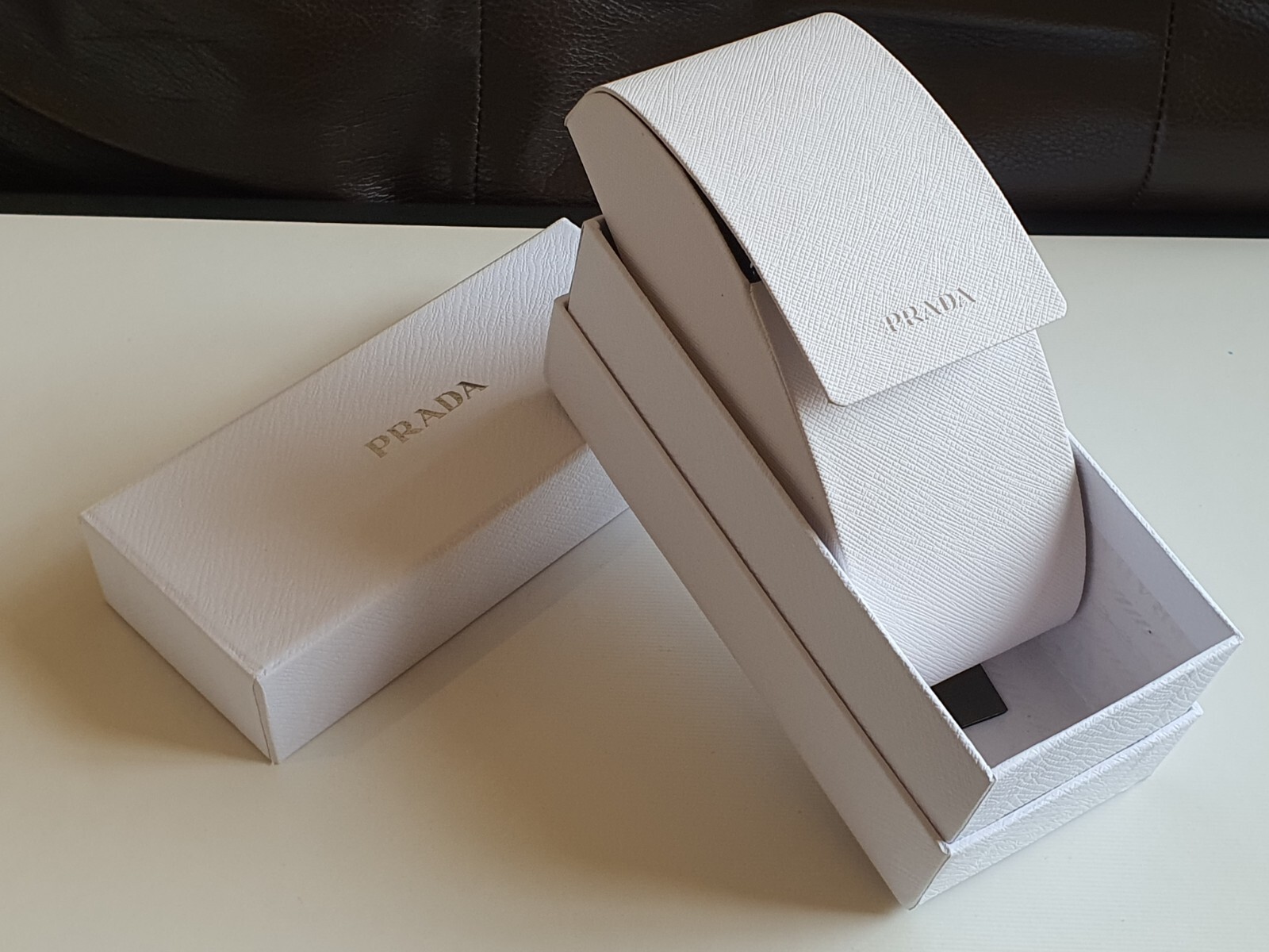 Prada Sunglasses Black Rectangular Acetate Metal … - image 3